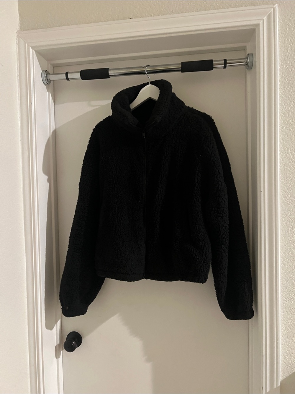 SO Black Sherpa Puffer Jacket for Kids